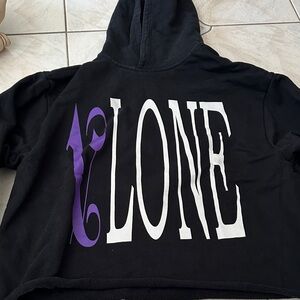 Black  Vlone and Palm Angels hoodie